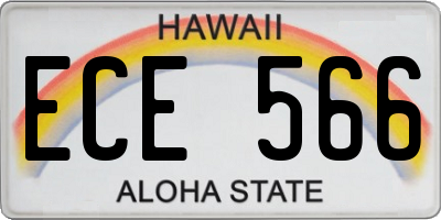 HI license plate ECE566