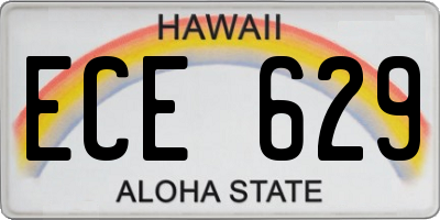 HI license plate ECE629