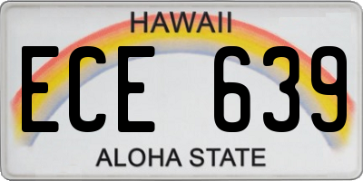 HI license plate ECE639