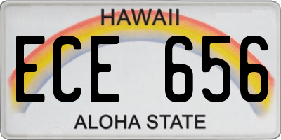 HI license plate ECE656