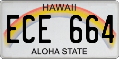 HI license plate ECE664