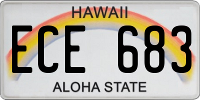 HI license plate ECE683
