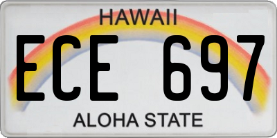 HI license plate ECE697