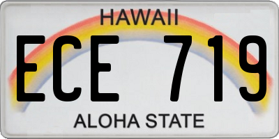 HI license plate ECE719