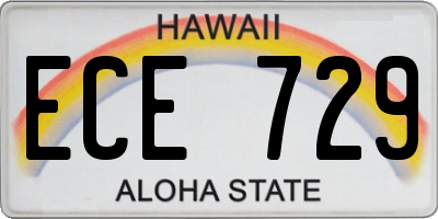 HI license plate ECE729
