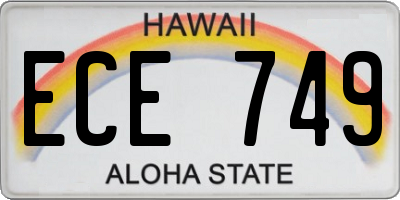 HI license plate ECE749