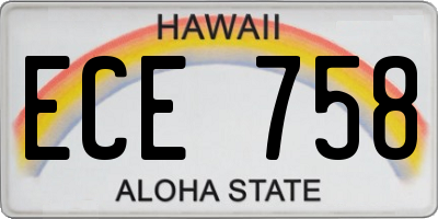 HI license plate ECE758