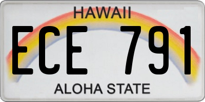 HI license plate ECE791