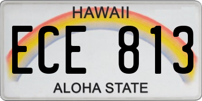 HI license plate ECE813