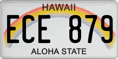 HI license plate ECE879