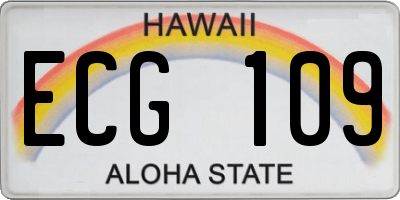 HI license plate ECG109