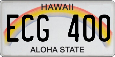 HI license plate ECG400