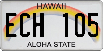 HI license plate ECH105