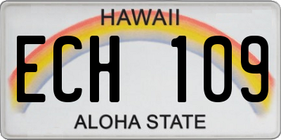 HI license plate ECH109