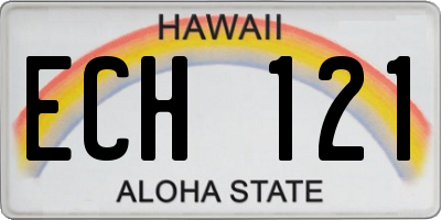 HI license plate ECH121