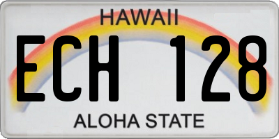 HI license plate ECH128