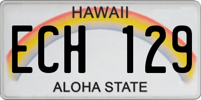 HI license plate ECH129