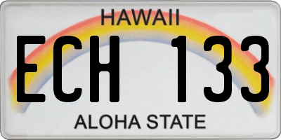 HI license plate ECH133