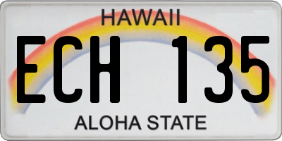 HI license plate ECH135