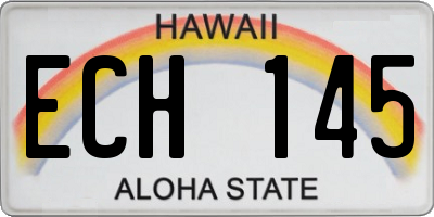 HI license plate ECH145