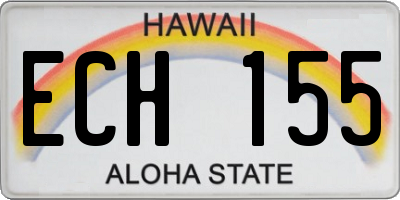 HI license plate ECH155
