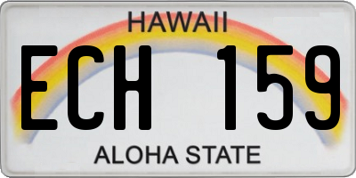 HI license plate ECH159