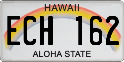 HI license plate ECH162