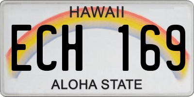 HI license plate ECH169