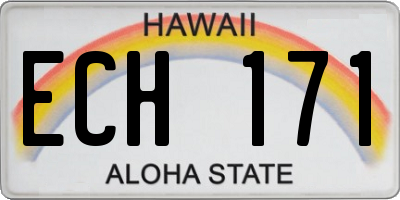 HI license plate ECH171