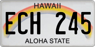 HI license plate ECH245