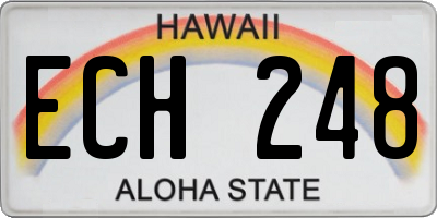 HI license plate ECH248
