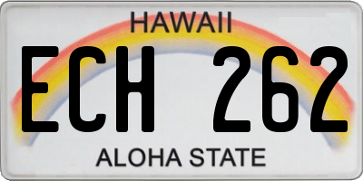 HI license plate ECH262