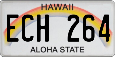 HI license plate ECH264