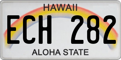 HI license plate ECH282