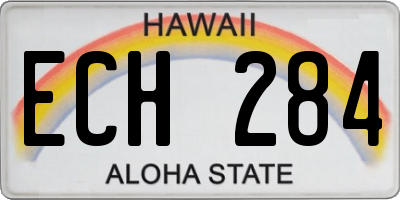 HI license plate ECH284