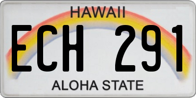 HI license plate ECH291
