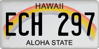 HI license plate ECH297