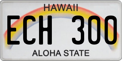 HI license plate ECH300