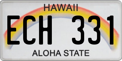 HI license plate ECH331