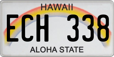 HI license plate ECH338