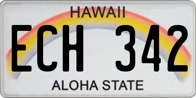 HI license plate ECH342