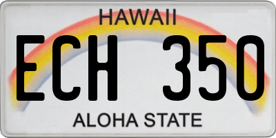 HI license plate ECH350