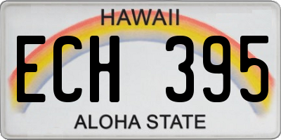 HI license plate ECH395