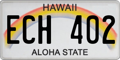 HI license plate ECH402