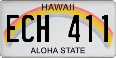 HI license plate ECH411