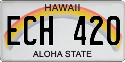 HI license plate ECH420