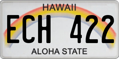 HI license plate ECH422