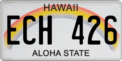 HI license plate ECH426