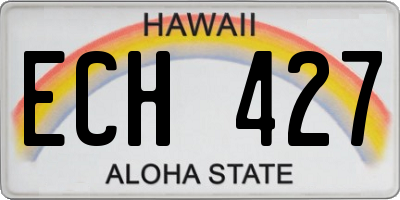 HI license plate ECH427