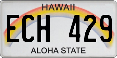 HI license plate ECH429